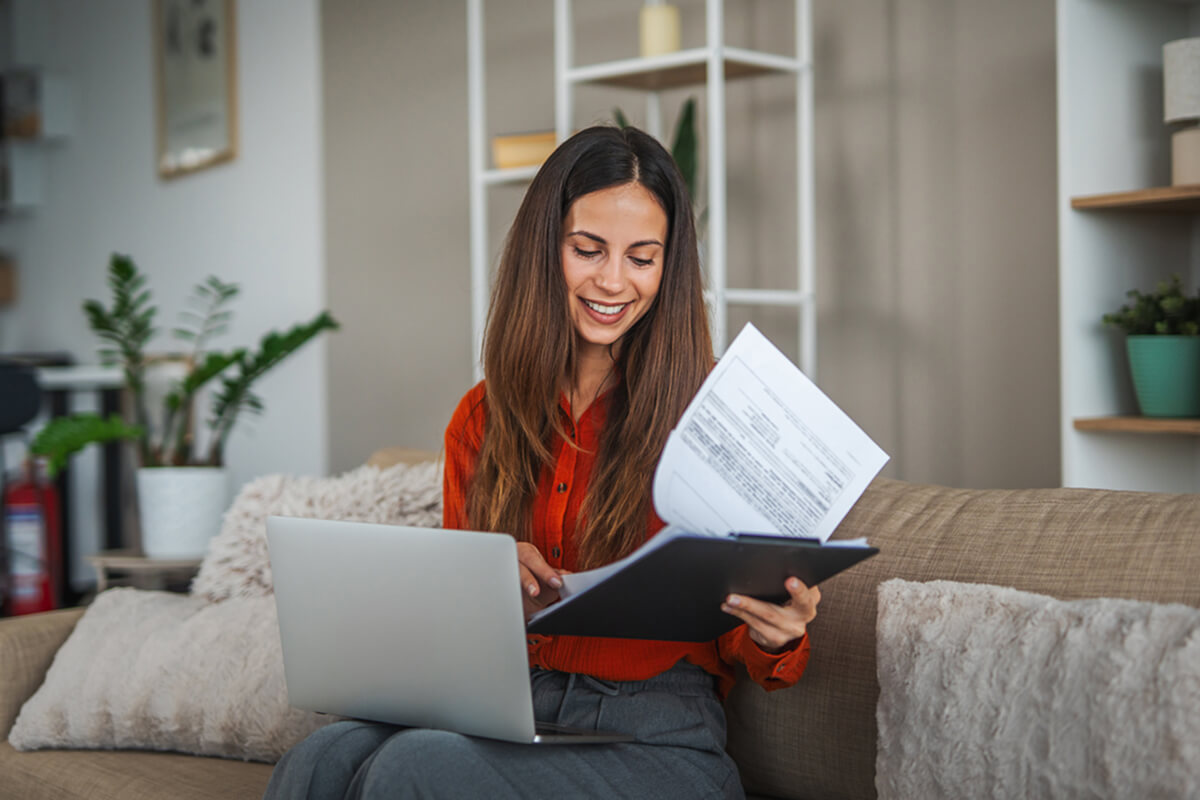 Woman reviewing the U.S. visa bulletin to check her priority date